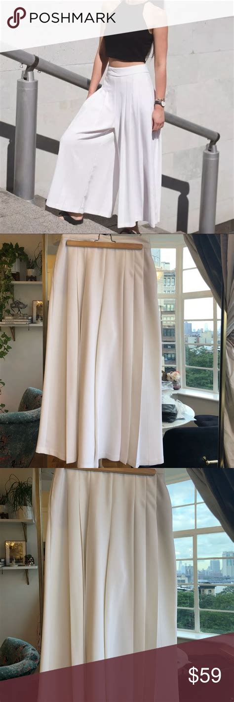 zara culottes|white pleated culottes.